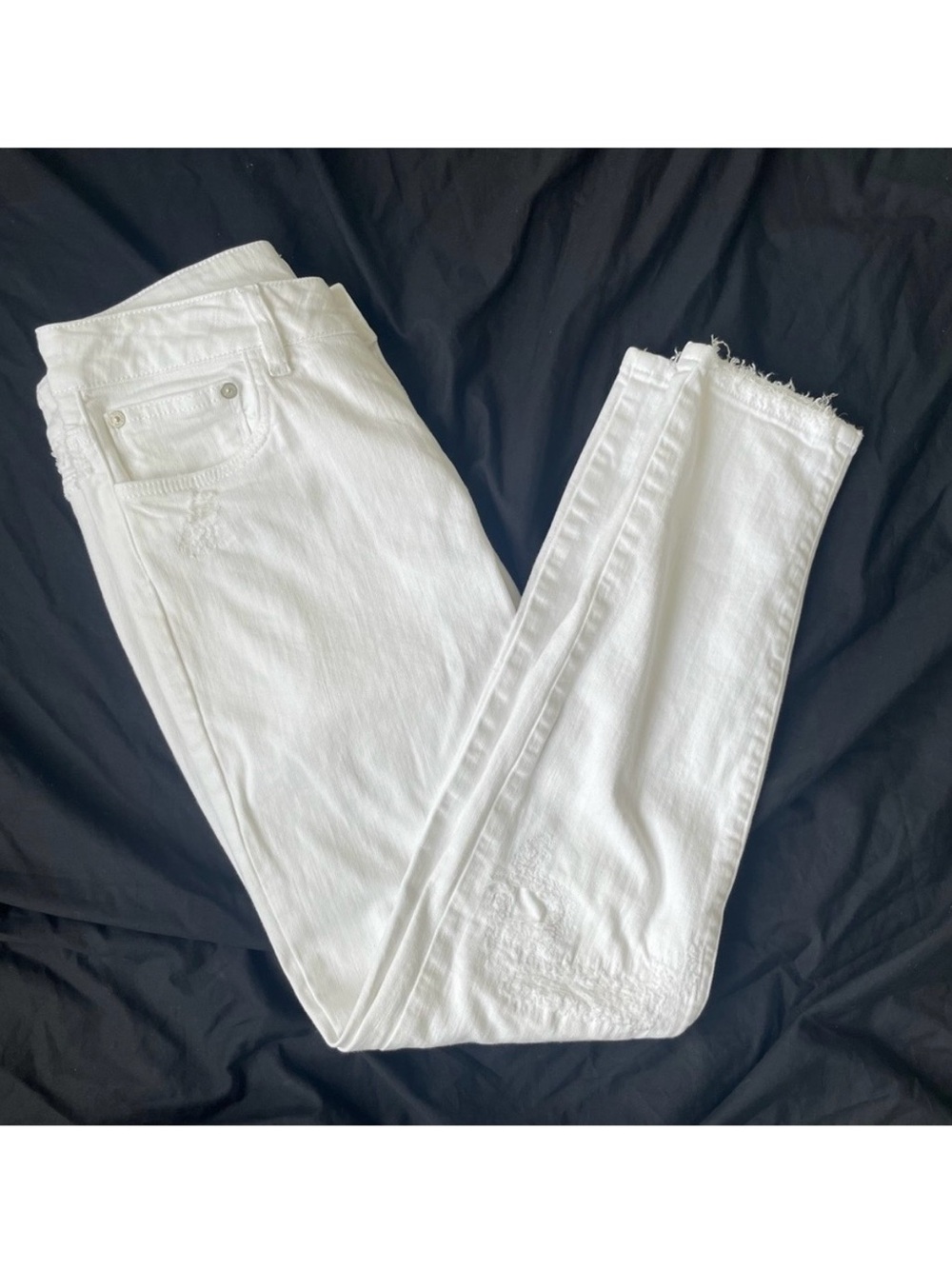 Closed White Distressed Slim Denim Jeans 27 Summer Mid Rise Coastal Minimalist